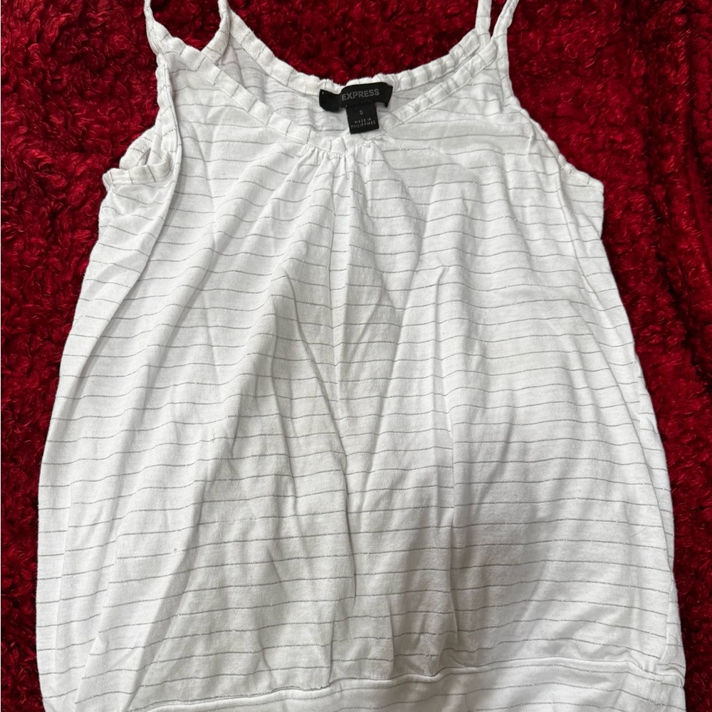 Express White Sleeveless Camisole Relaxed Fit